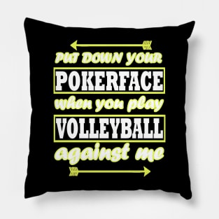 Volleyball Sports Excavators British Team Saying Pillow