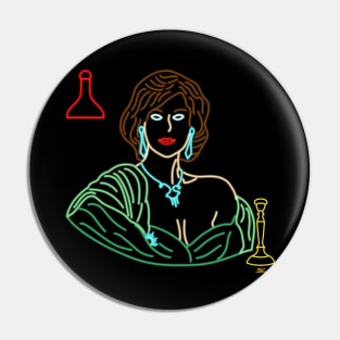 Miss Scarlet - Neon Portrait Pin