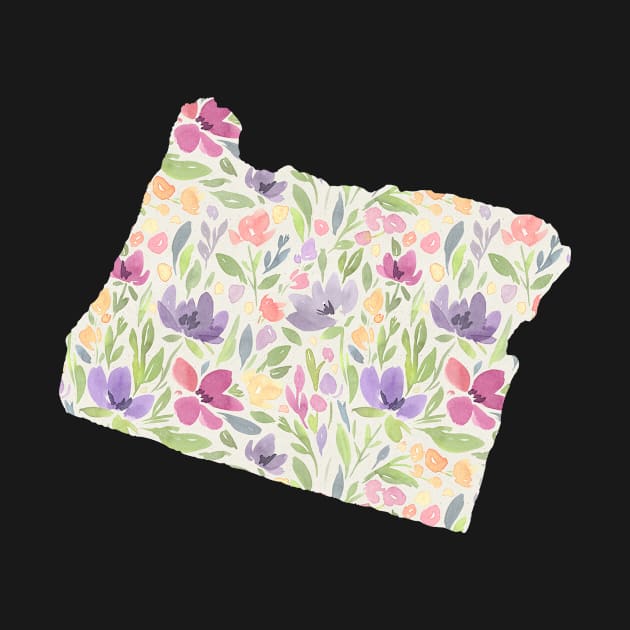 Oregon Silhouette Florals by randomolive