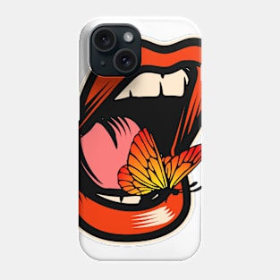 butterfly mouth Phone Case