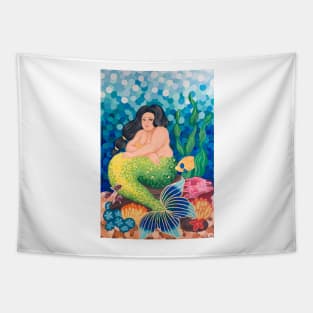 Halelehua Mermaid Hawaiian Goddess Tapestry