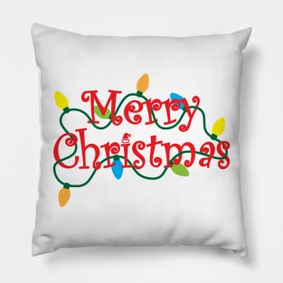 Merry Christmas red Pillow