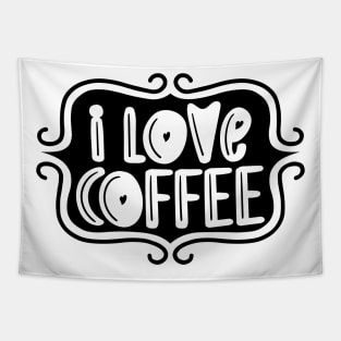 I Love Coffee - Playful Retro Typography Tapestry