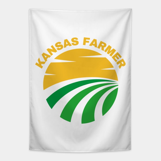 Kansas Farmer Tapestry by MtWoodson