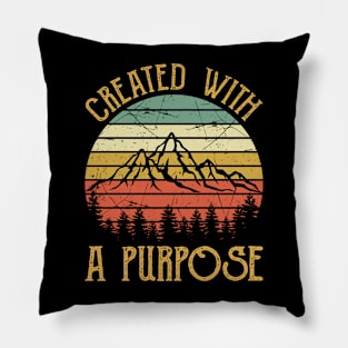 Vintage Christian Created With A Purpose Pillow