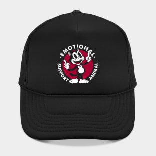 Emotional Support Animal - Antisocial Cartoon Cat - Zero Fucks Hat