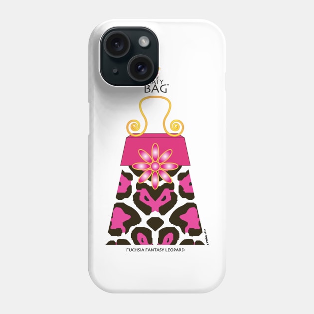 The Katy Bag / Fuchsia Fantasy Leopard Phone Case by srwdesign