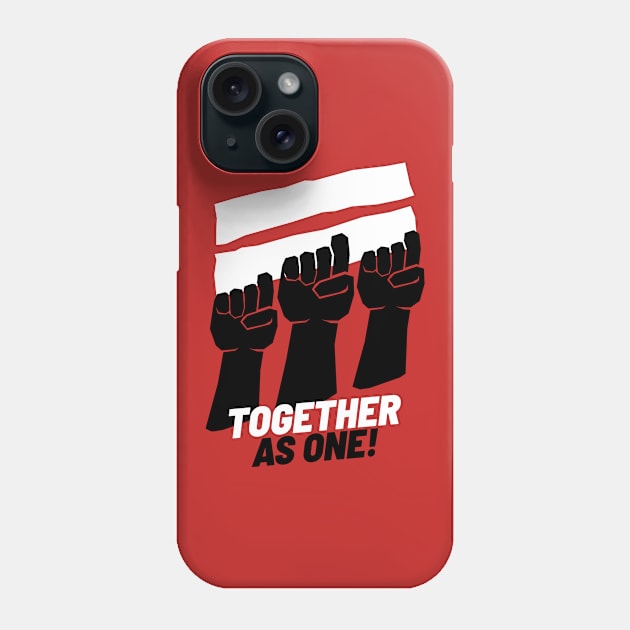 Raised Black Fists - Together As One Phone Case by emmjott