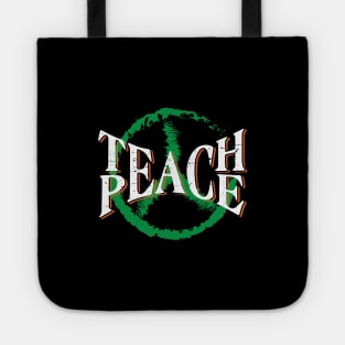 Teach Peace Symbol. Anti-war world peace Tote