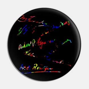 Signatures of famous physicists Pin