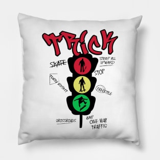 Traffic Light Illustration Pillow