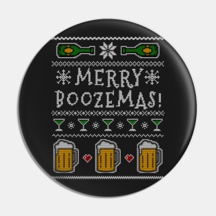 Merry Boozemas Ugly Christmas Sweater Pin