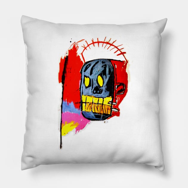 Jean Michel Basquiat artwork Pillow by small alley co