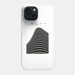 Modern Curves 03, Modern Architecture Design, minimalist Design, Modern Art, Typographic, Helvetica Phone Case