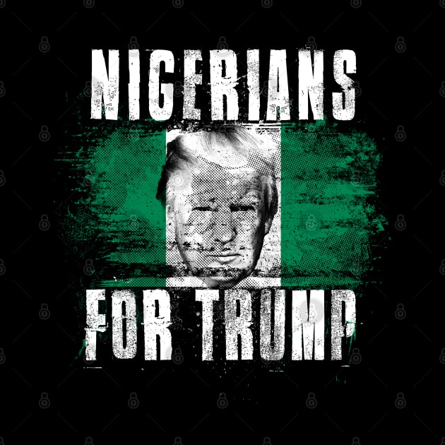 Nigerians For Trump - Trump 2020 Patriotic Flag by Family Heritage Gifts