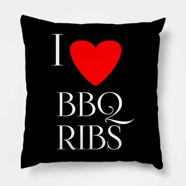 I love BBQ barbeque Pillow by Spaceboyishere