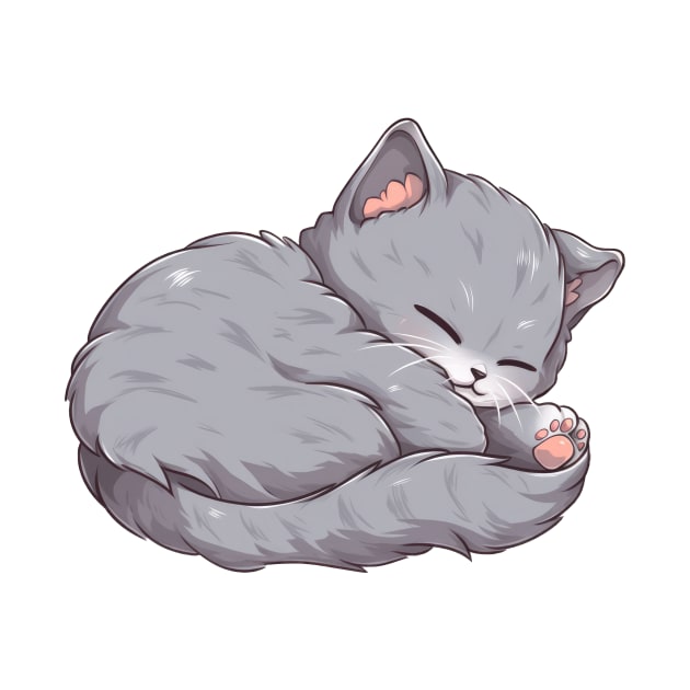 Cute Chartreux Sleeping by SundayDonuts