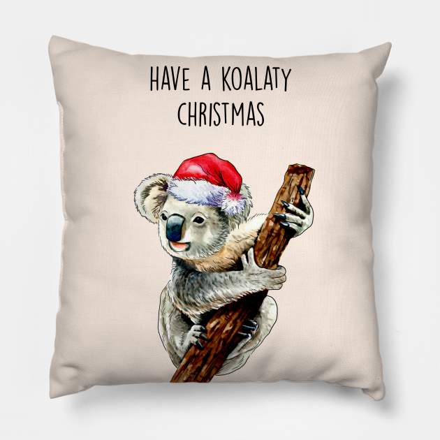 KOALATY CHRISTMAS Pillow by Poppy and Mabel