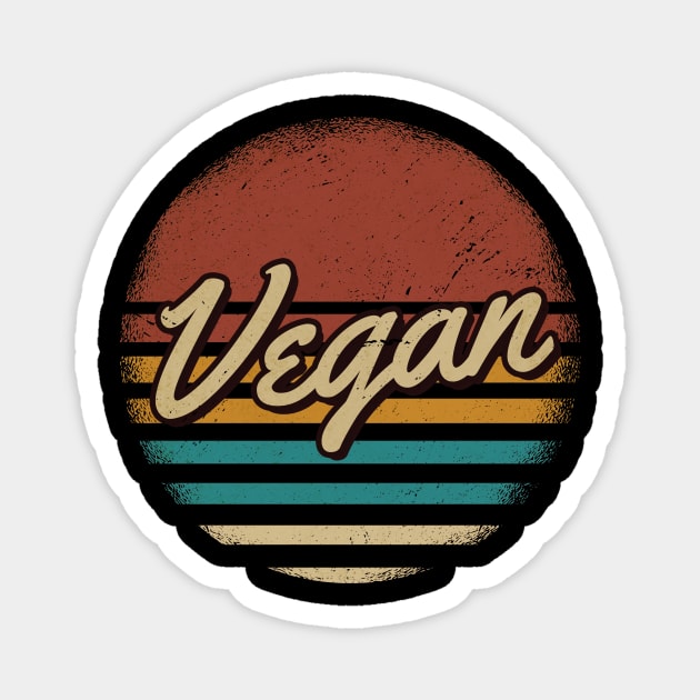 Vegan Retro Magnet by JamexAlisa