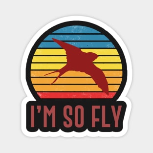 I'm So Fly Retro Style Vintage Bird Gift Magnet