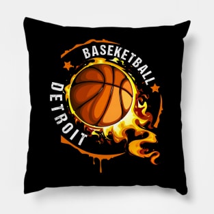 Graphic Basketball Name Detroit Classic Styles Pillow