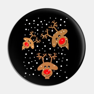 PEEK A Boo Merry Christmas Reindeer Pin