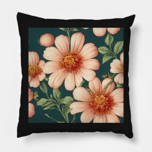 Pink Zinnia Design Pillow