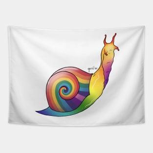 Gay Pride Snail Tapestry