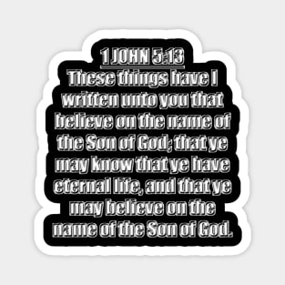 1 John 5:13 Bible Verse (KJV) Magnet