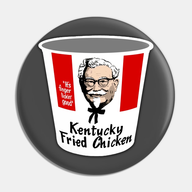 KFC Bucket Pin by BigOrangeShirtShop
