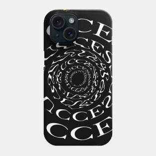 creative visual illusion with success word Phone Case