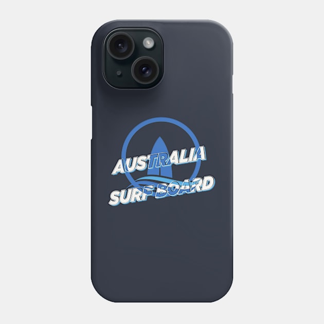 Australia surf board Phone Case by TeeText