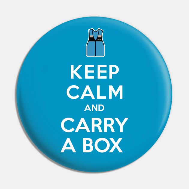 Keep Calm and Carry A Box Pin by chrayk57