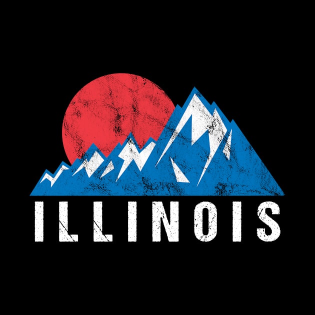 Retro Vintage Illinois by JKFDesigns