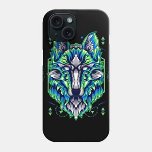 wolf ilustration Phone Case