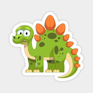 Stegosaurus Dinosaur Cartoon Magnet