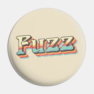 Retro vintage washed out Fuzz design Pin