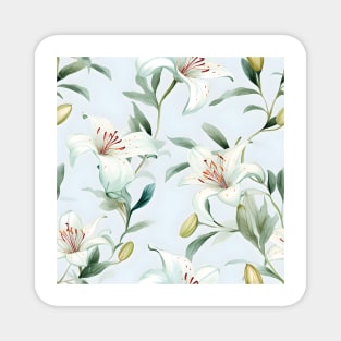 Enchanting Lily Symphony: Floral Harmony! Magnet