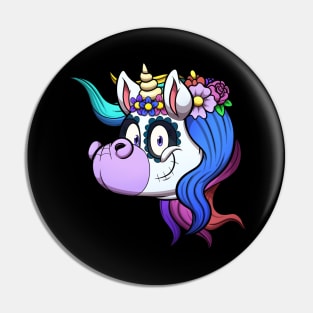 Day Of The Dead Unicorn Pin