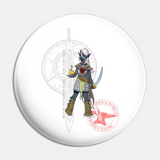 Half-Drow Adventurer Pin