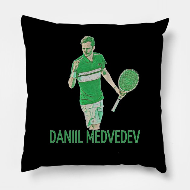 Daniil Medvedev Pillow by BorodinaAlen