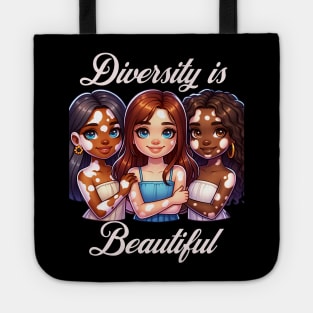 Vitiligo Awareness and Acceptance Diversity is Beautiful Tote