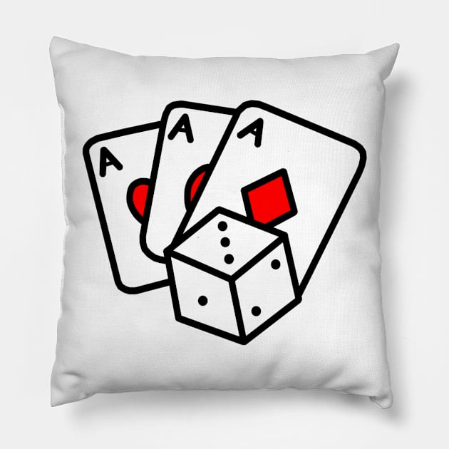 Poker cards Pillow by kooarla