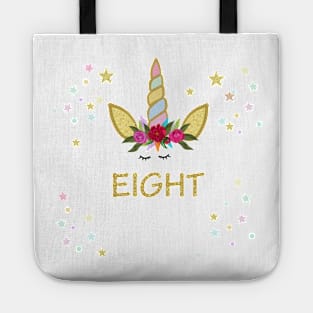 Eighth birthday Eight. Unicorn Birthday invitation. Party invitation Tote