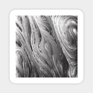 Silver graphic swirling Magnet