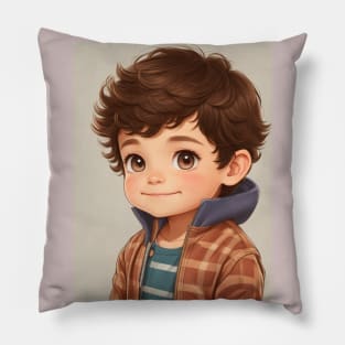 Adorable cute boy. Pillow