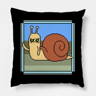 Lich Snail pixel art Pillow