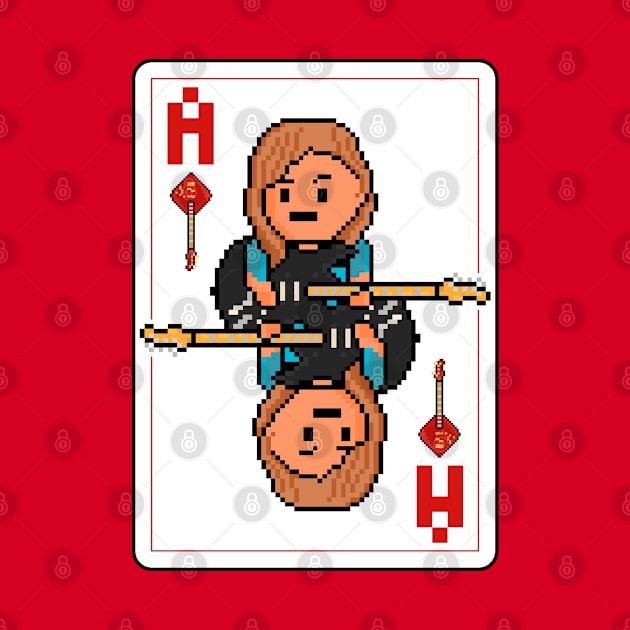 Pixelrockstars Ace of Diamonds Playing Card by gkillerb