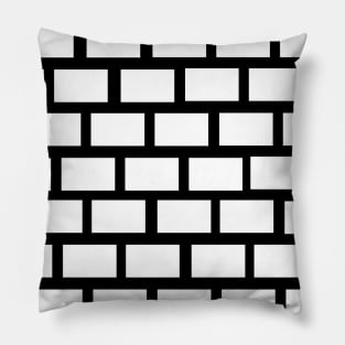 black and white wall Pillow