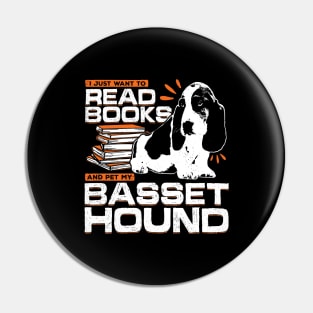 Basset Hound Dog Book Reading Lover Gift Pin